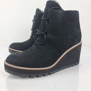 Eileen Fisher Capa Boots Booties Wedge Black Size 6